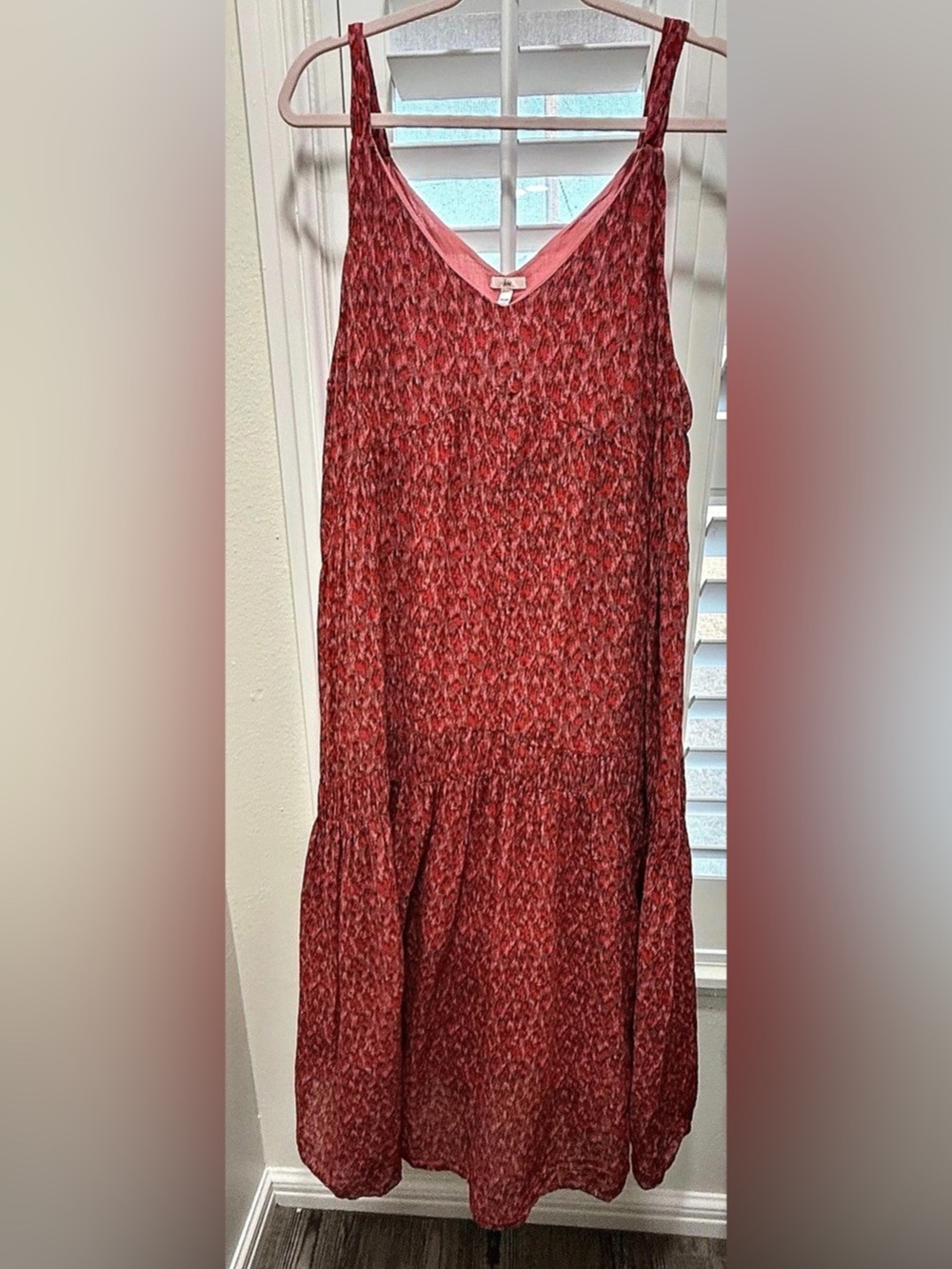 Joie Cotton Mini Dress in Red Orange Size XXL